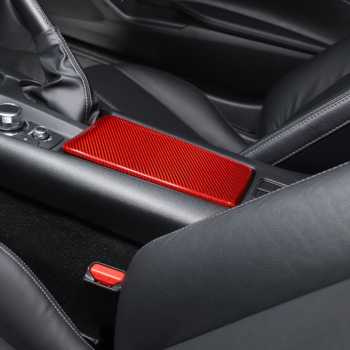 Real Carbon Fiber Center Console Armrest Box Cover Trim For Mazda MX-5 Miata 16+ 2