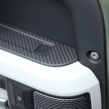 Red Carbon Fiber Window Lift Button Panel Cover Trim For LR Defender 110 20-24 2