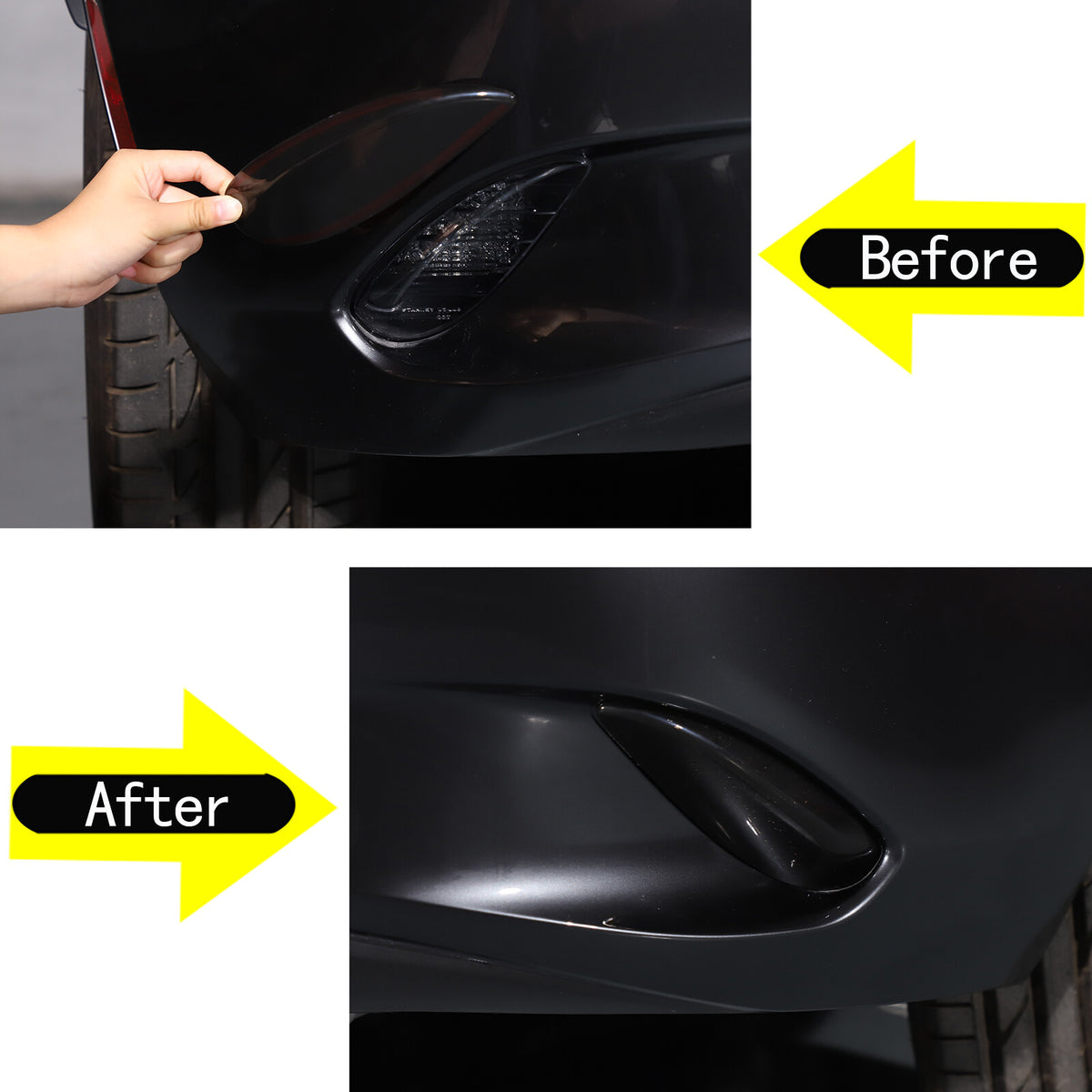 Smoked Black Rear Bumper Fog Light Lamp Trim Cover For Mazda MX-5 Miata 2016-23 12