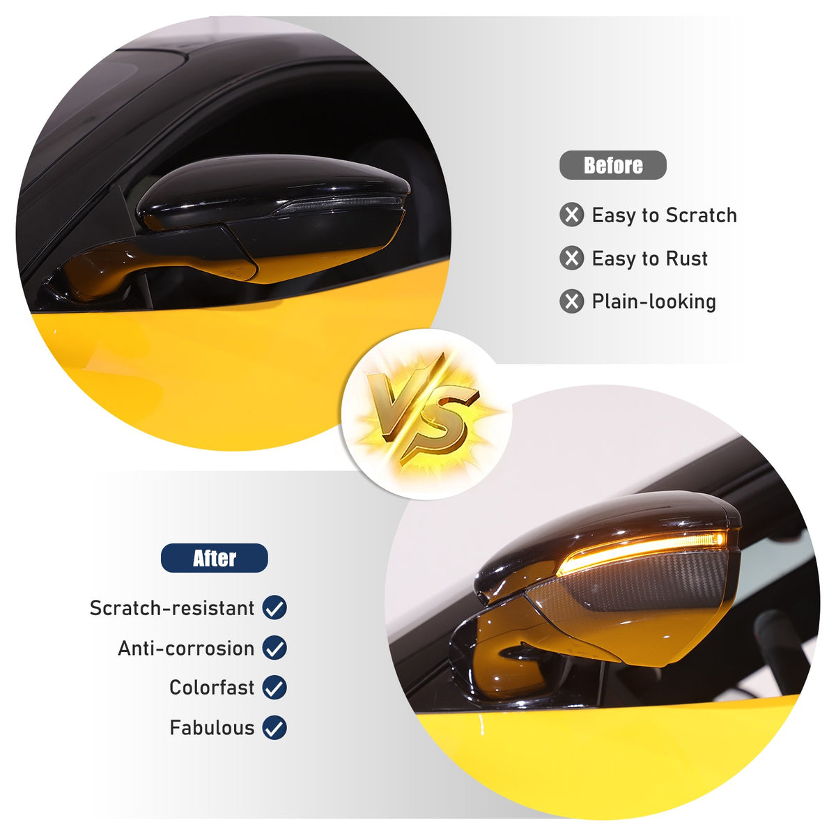 Real Carbon Fiber Rearview Side Mirror Base Cover Trim For Lotus EMIRA 21-25 US 16