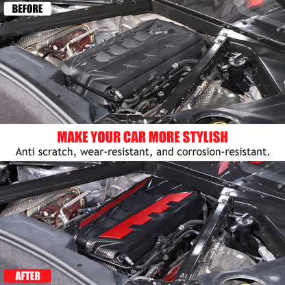Engine Bay Panel Cover Trim in Edge Blue/Red/Black For Corvette Coupe C8 2020-26 - Styles 1-5 57