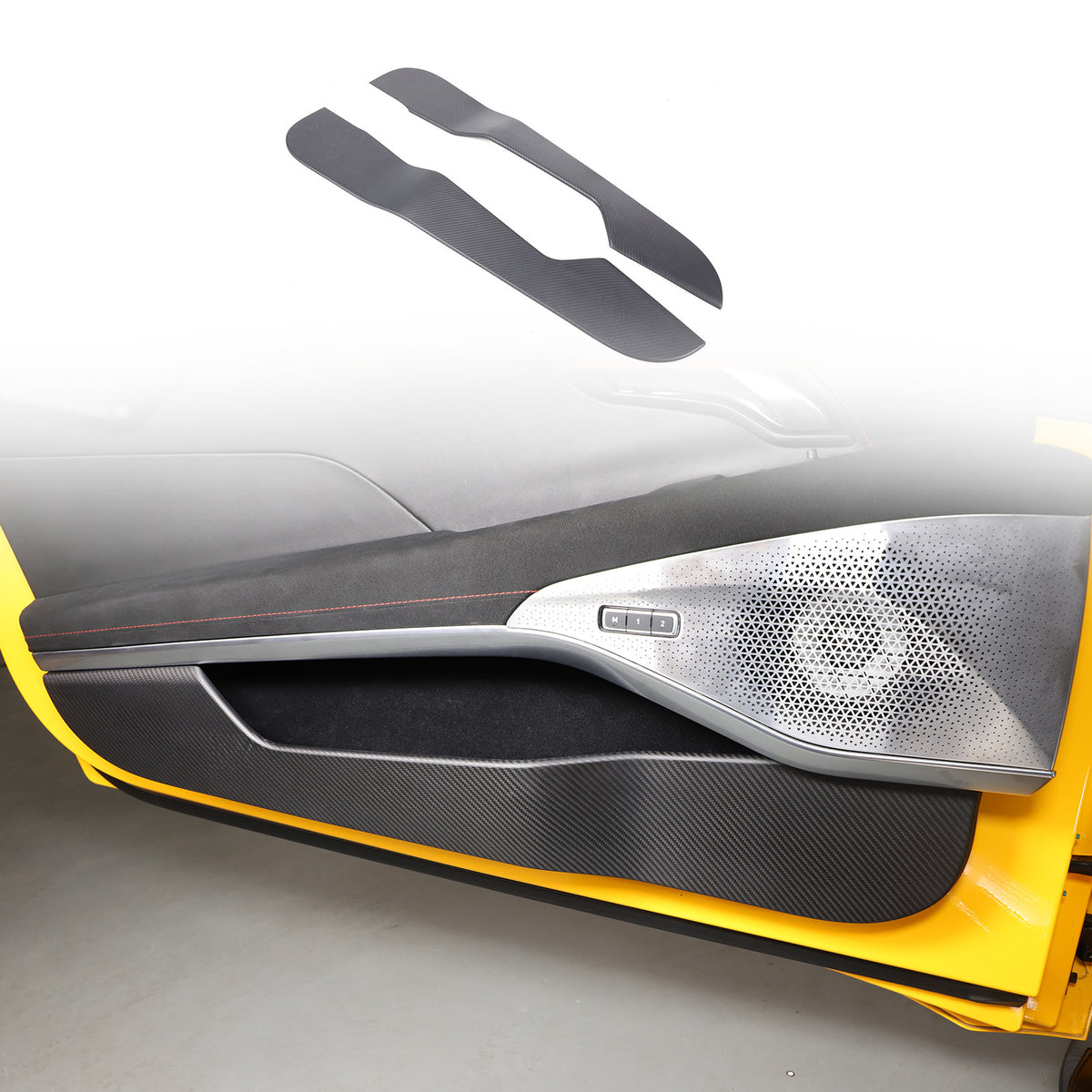 Matte Real Carbon fiber Interior Door Anti-Kick Trim Cover For Lotus EMIRA 22-25 24