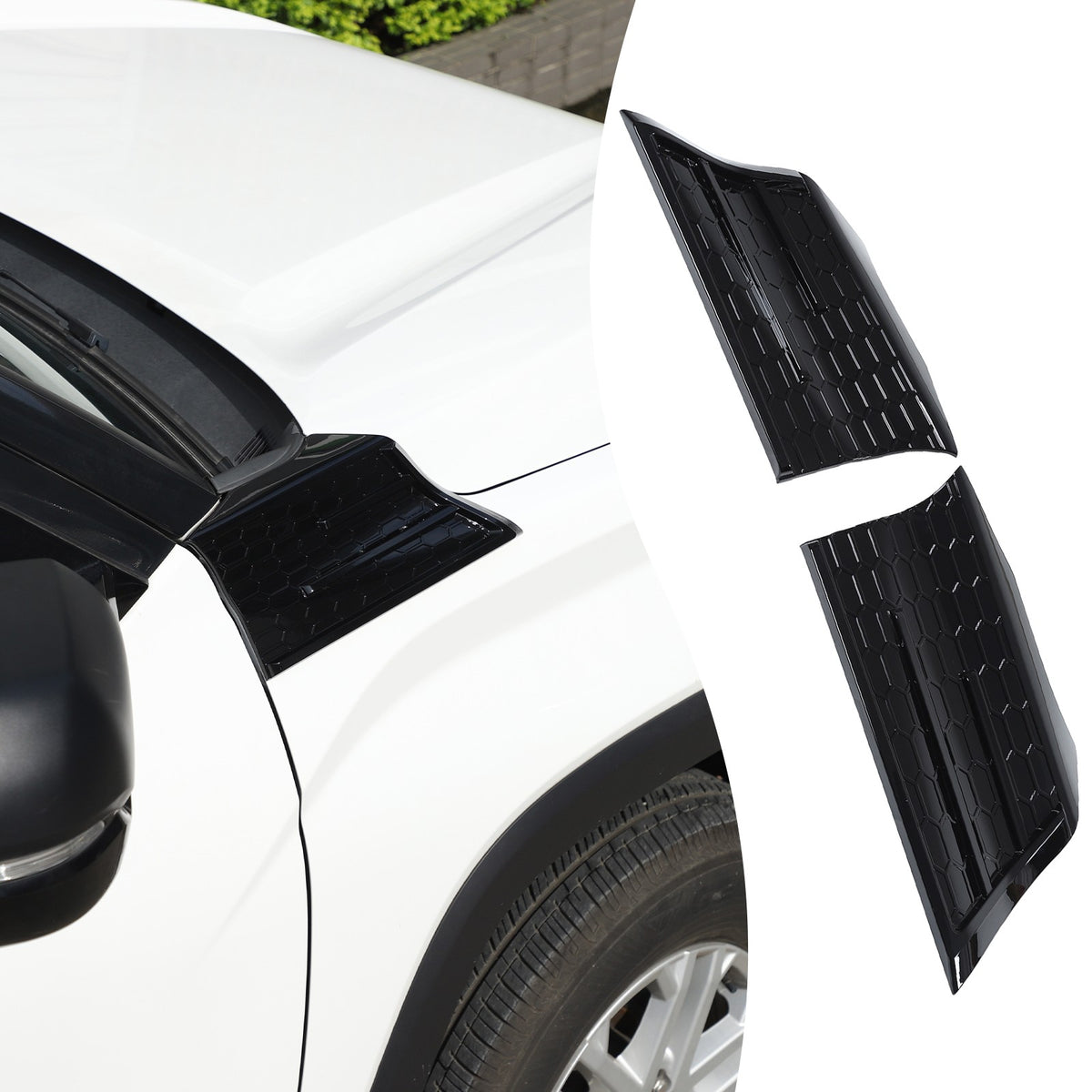 Glossy Piano Black Fender Upper Decoration Cover Trim For Toyota Tundra 2022+ US 24