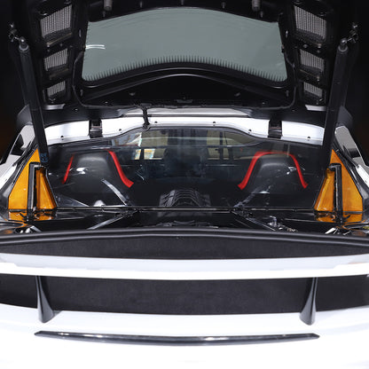 Yellow Carbon Fiber Rear Window Corner Cover Trim Frame For Corvette C8 20-26 1
