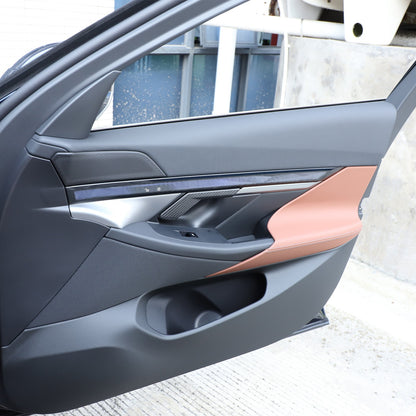 Matte Real Carbon Fiber Inner Door Handle Cover Trim For BMW 5 Series G60 2024+ 19