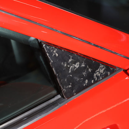 Forged Real Carbon Window Front Triangle Cover Trim For For Ferrari 458 11-16 11