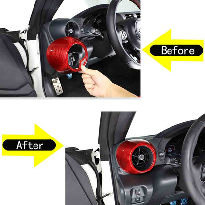 Red Real Carbon Fiber Interior Center Console Trim Set Kit For Subaru BRZ 22+ 185