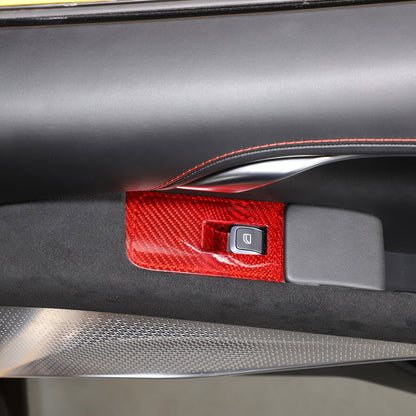 Red Real Carbon Fiber Interior Exterior Conosle Trim Cover For Lotus EMIRA 21-25 19