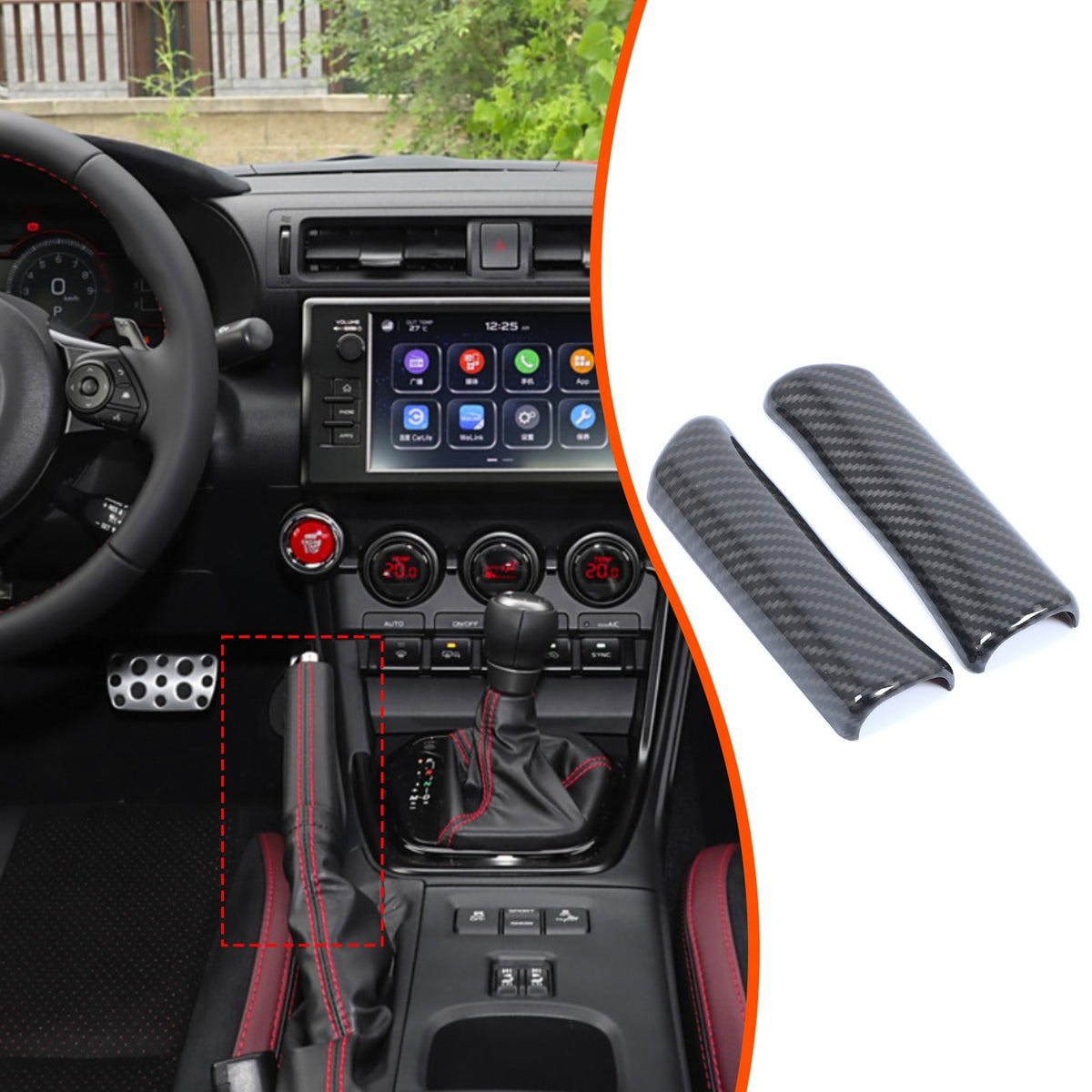 6Pcs ABS Carbon Fiber Interior Trim Set For GR86 / BRZ 2022-2024 3