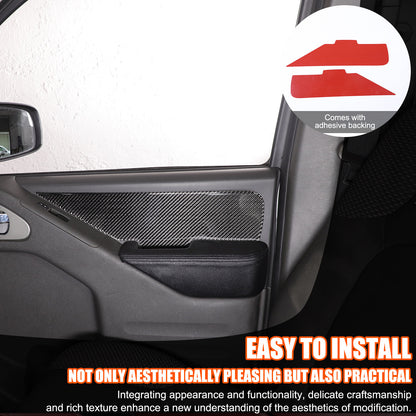 Carbon Fiber Door Armrest Side Panel Trim Sticker For Nissan Frontier 2005-2021 4