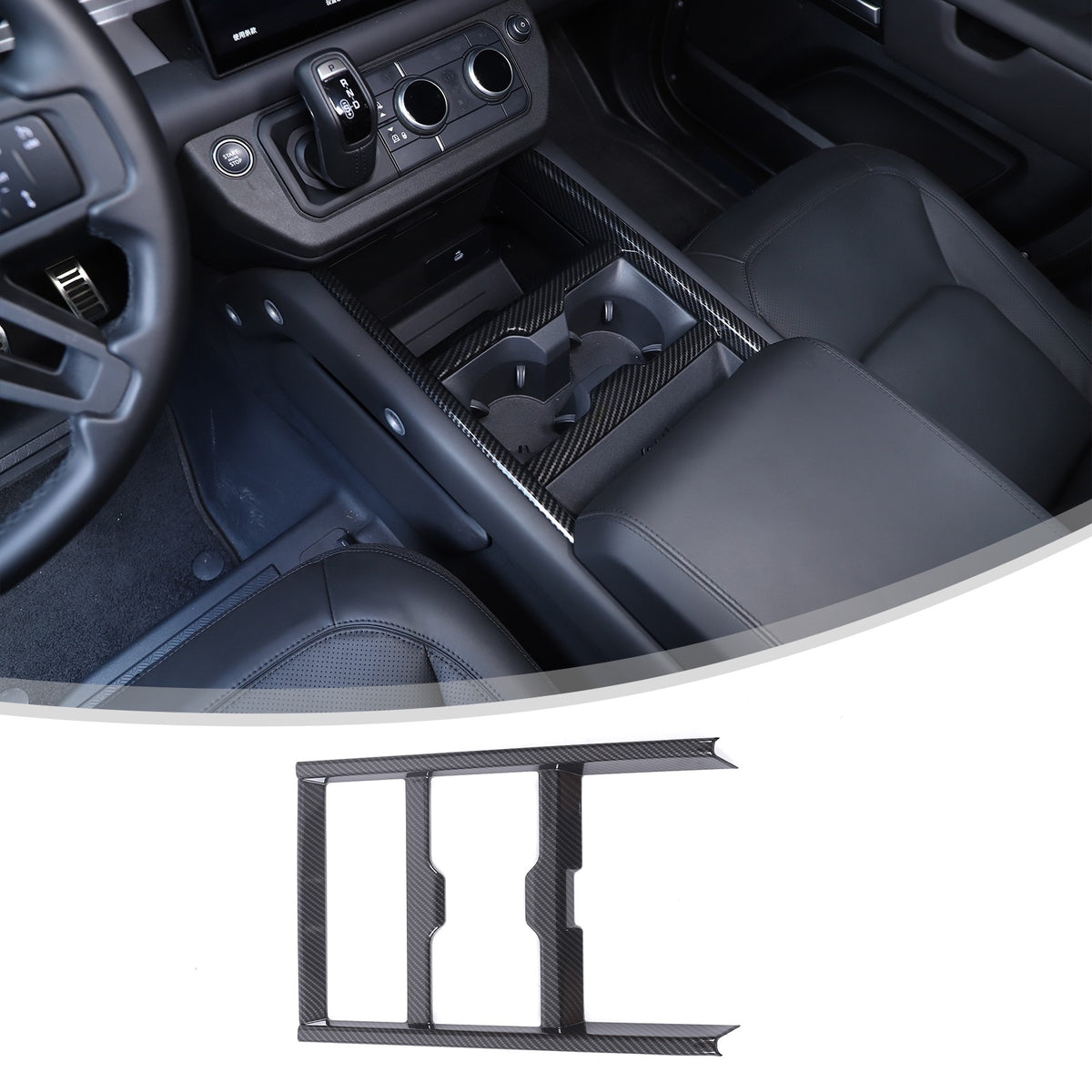ABS Carbon Fiber Center Console Gear Frame Trim For LR Defender L663 2025+ US 1