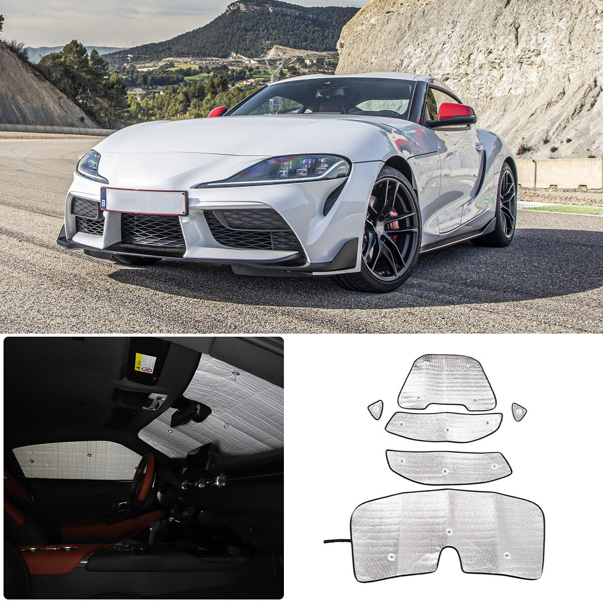 Car Windshield Sunshade Reflective Sun Shade For Toyota Supra 19-24 US 1