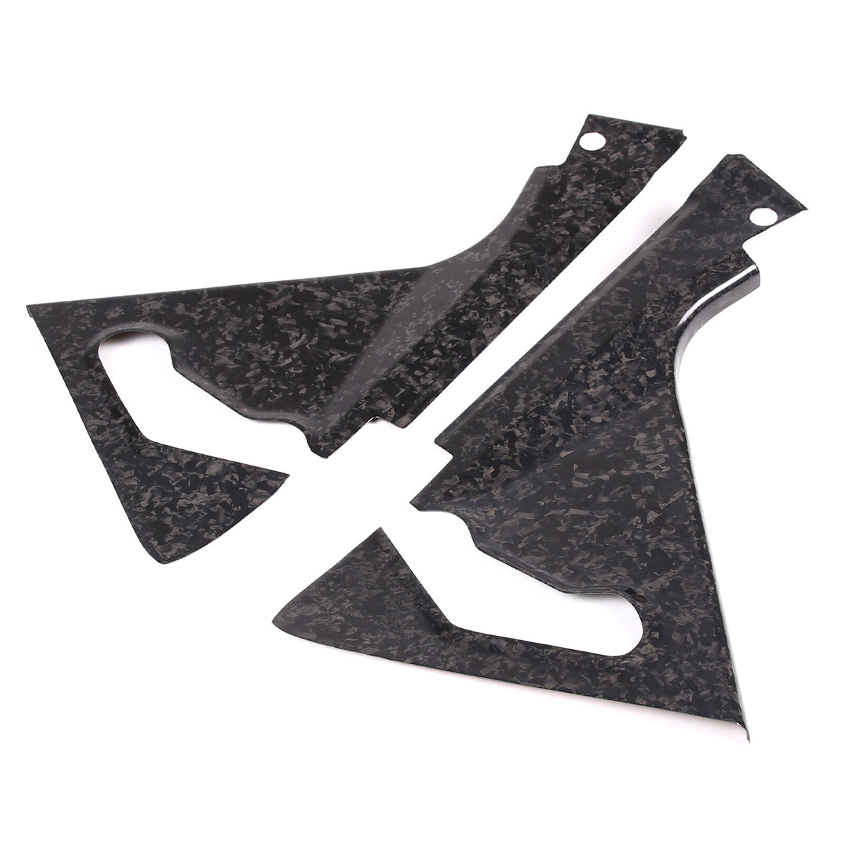 Forged Carbon fiber Front Hood Lift Support Corner Cover Trim For Corvette C8 10