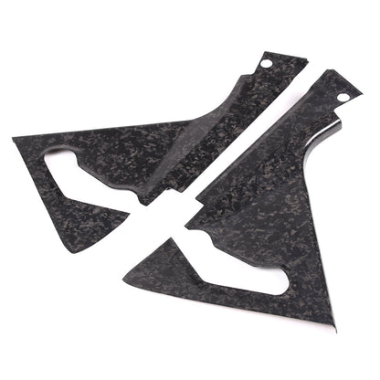 Forged Carbon fiber Front Hood Lift Support Corner Cover Trim For Corvette C8 10