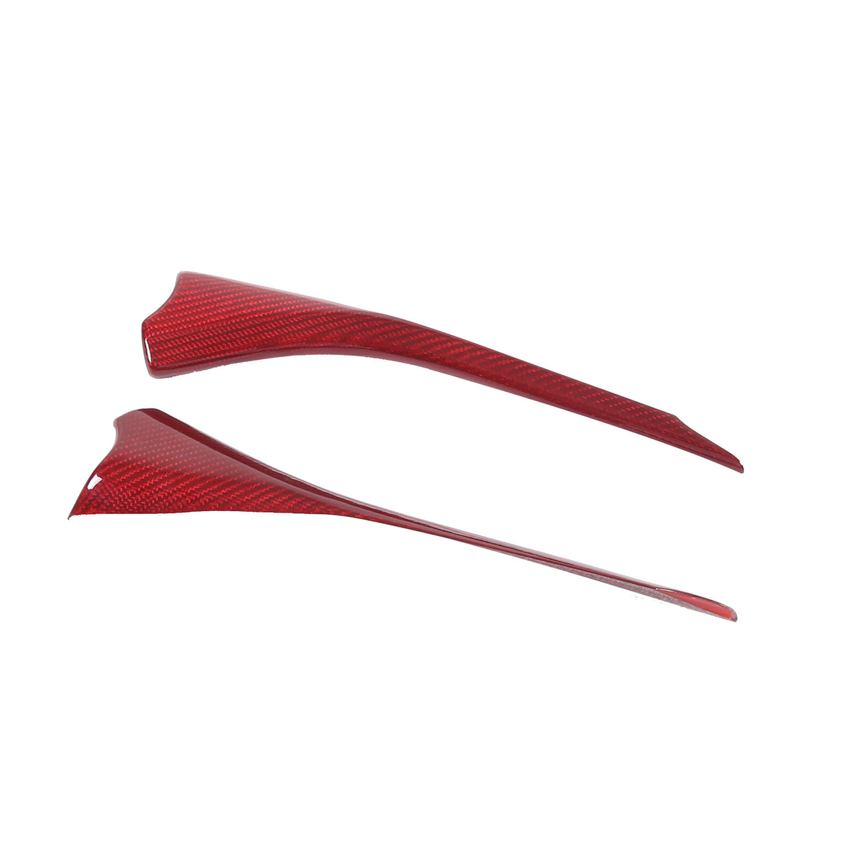 Red Real Carbon Fiber Interior Window Upper Door Panel trim For Corvette C8 20+ 13