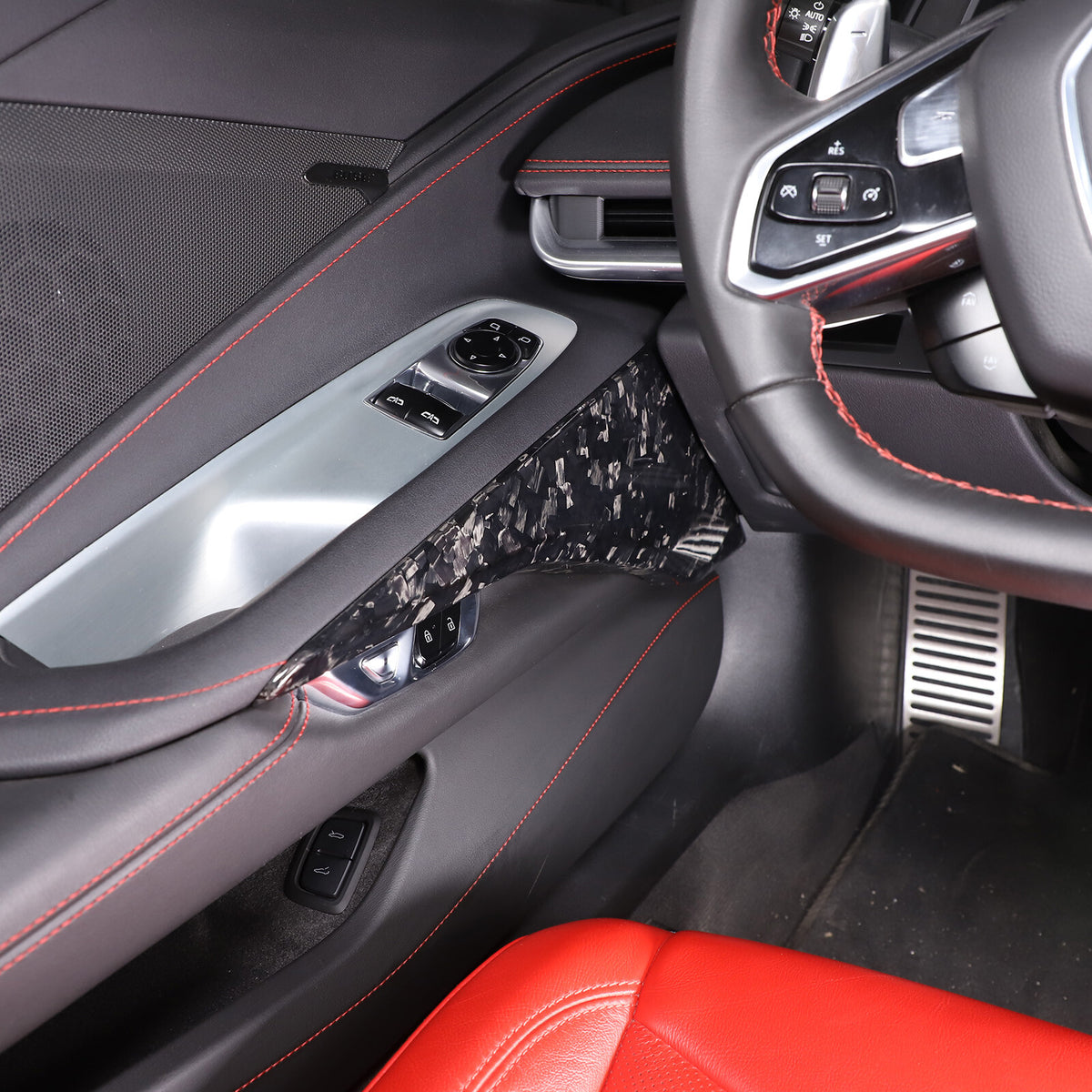 Forged Real Carbon Fiber Full Interior Set Cover Trim Kit For Corvette C8 20-25 - Variants 16-20 34