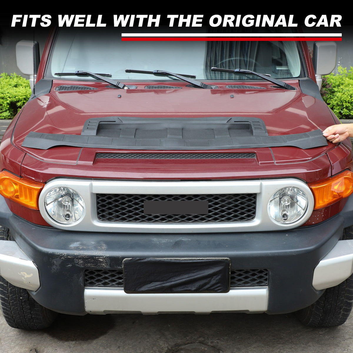 TPE Bonnet Hood Bra Stone Guard Deflectors For Toyota FJ Cruiser 2007-2021 US 6