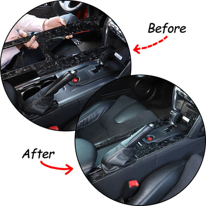 Forged Carbon Fiber Car Center Control Gear Panel Trim For Nissan GTR R35 08-16 4
