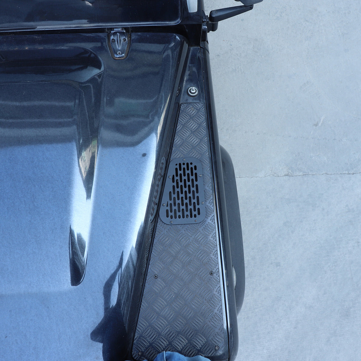 Black Alloy Front Hood Air Vent Cover Trim For Land Rover Defender 04-18 US 16