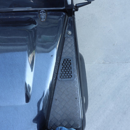 Black Alloy Front Hood Air Vent Cover Trim For Land Rover Defender 04-18 US 16