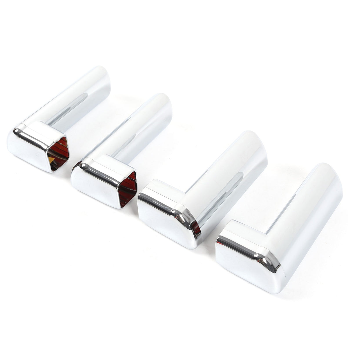 Silver ABS Interior Inner Door Handle Trim For Hummer H2 2003-2007 8