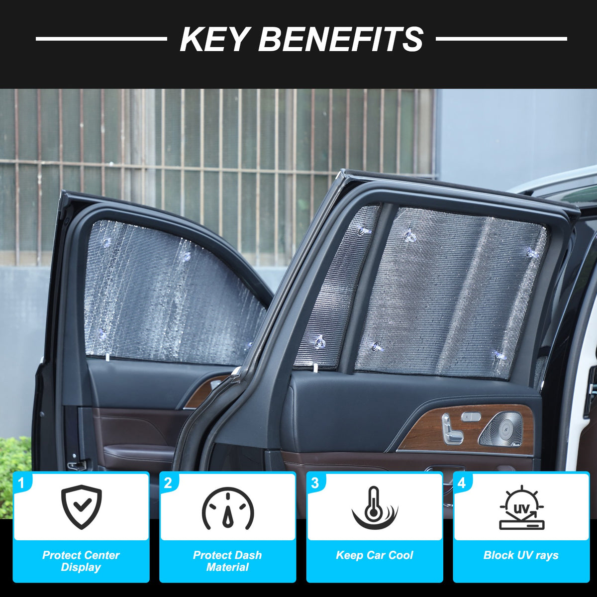 Car Full Window Sunshade Cover Shades Sun Visor For Benz GLS X167 20-24 US 24