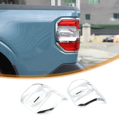Chrome Silver Rear Taillight Trim Cover Bezel For Ford Maverick 2022-2024 17