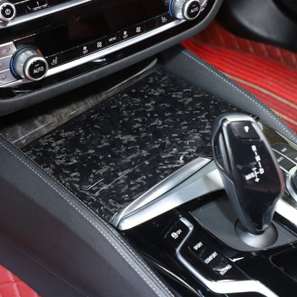 Forged Real Carbon Fiber Center Cup Holder Trim For BMW 5 Series G30 2018-2022 1