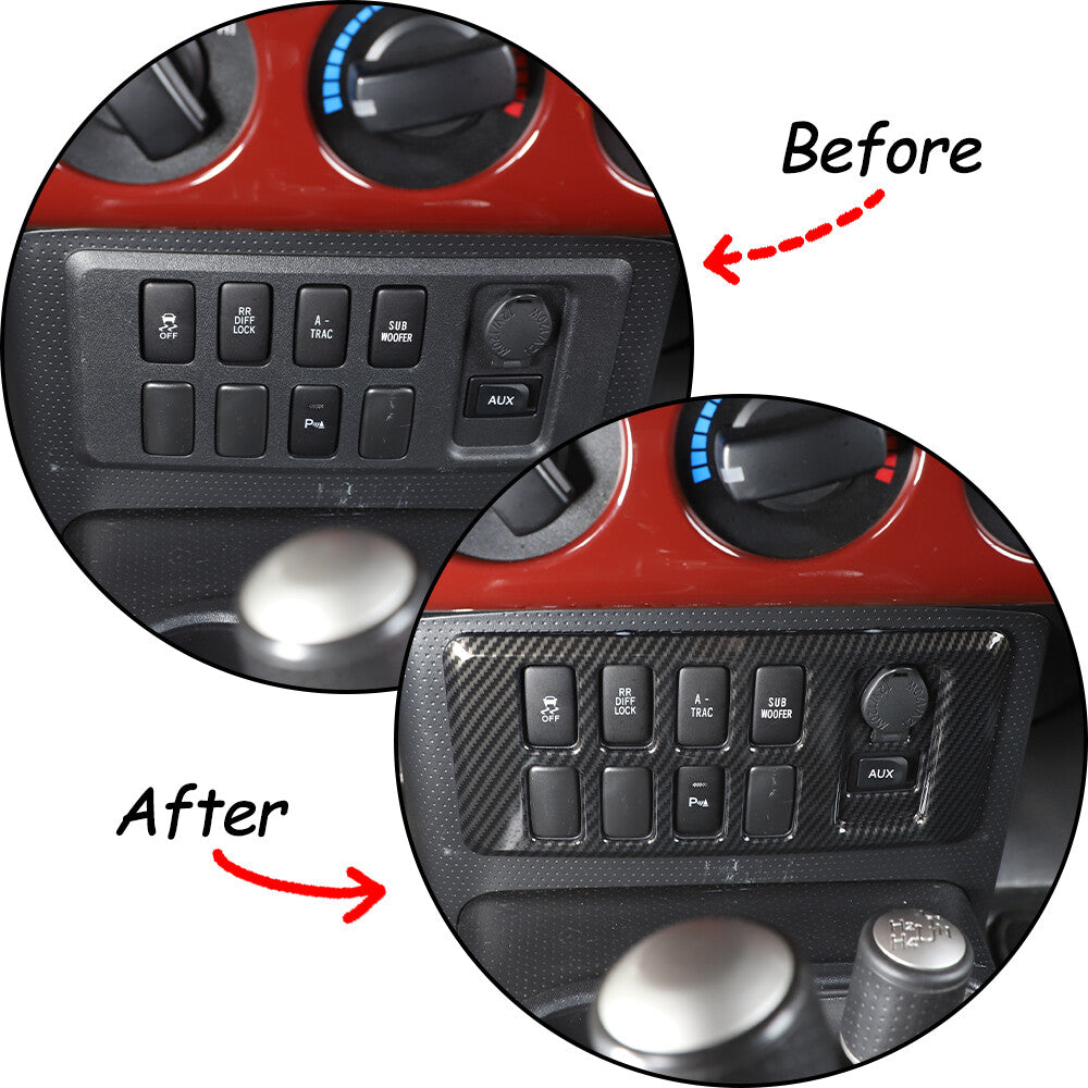 ABS Carbon Fiber Full Interior Center Decoration Trim Kit For FJ Cruiser 2007-21 - Styles 1-5 14