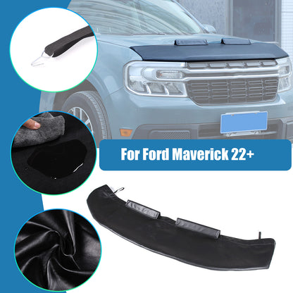 Black Car Bonnet Hood Bra Protector Mask Cover For Ford Maverick 2022-23 US 1