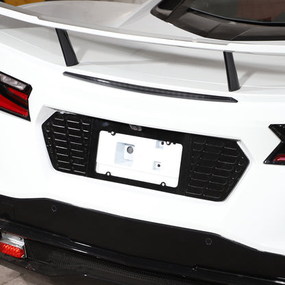 For 2020-25 Corvette C8 Rear license plate Black Auminum Alloy filler Frame US 1