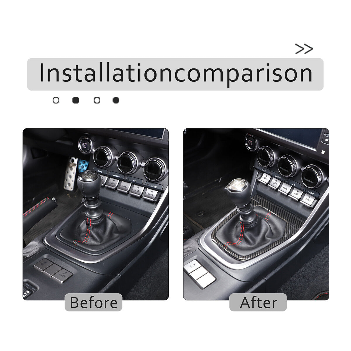 ABS Carbon Fiber Interior Center Console Trim Set For GR86/BRZ 2022-2024 US - Variants 6-10 34