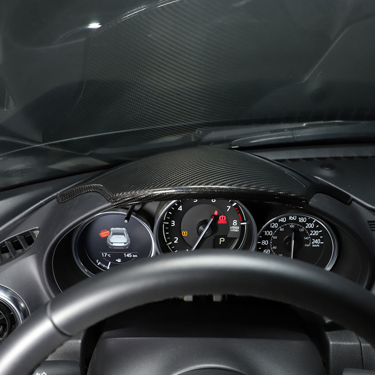 Real Carbon fiber Interior Dashboard Panel Instrument Trim For Mazda MX-5 16-24 15