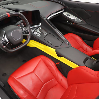 Yellow ABS Center Console Lower Armrest Box Panel Trim For Corvette C8 2020+ 17