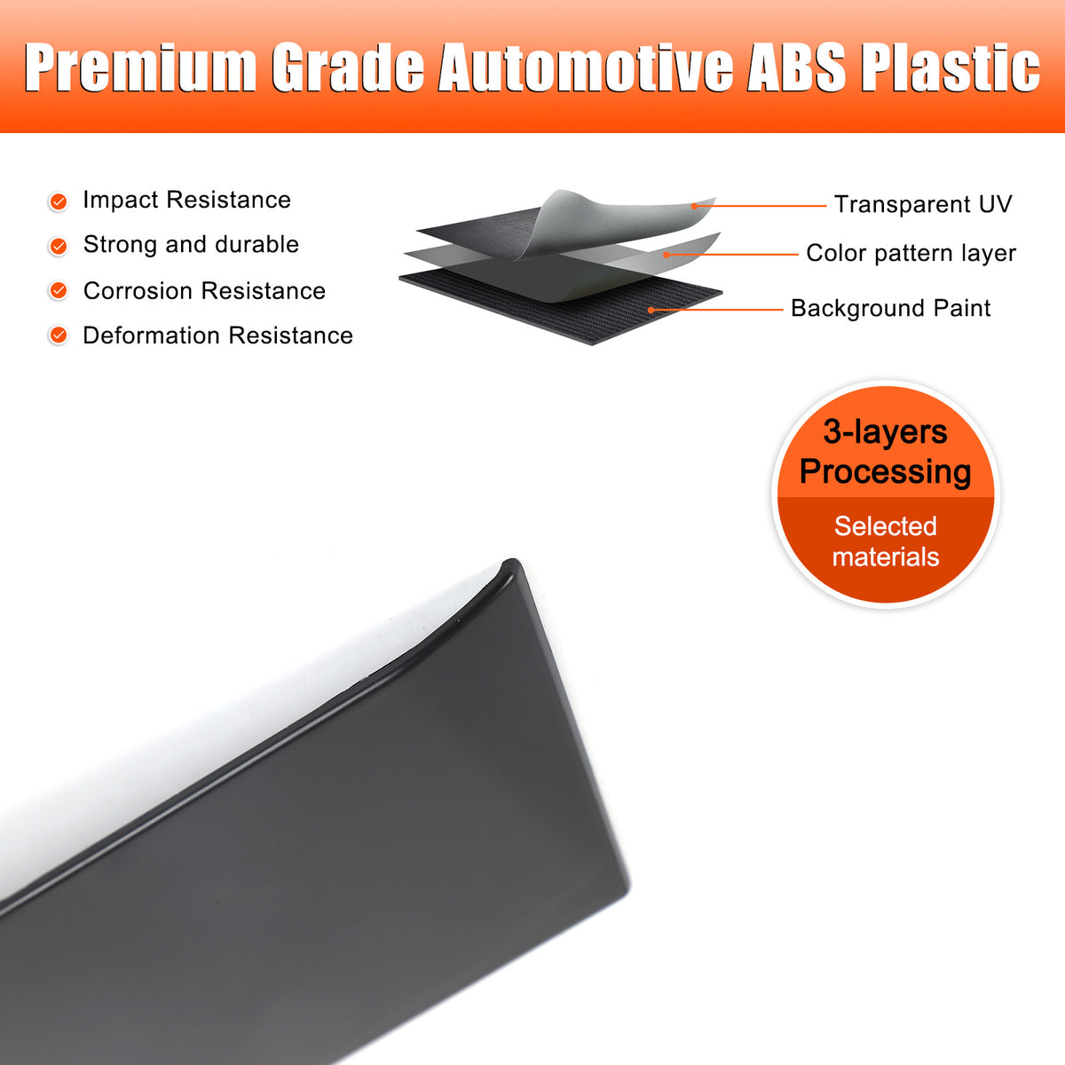 Matte Black Rear Windshield Spoiler Trim Strip For Corvette C8 Coupe 2020+ 20
