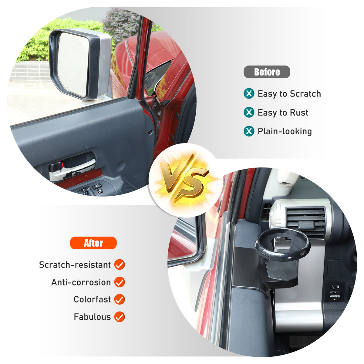 Door Window Right Cup Holder Drink Stand Holder For Toyota FJ Cruiser 2007-21 US 11