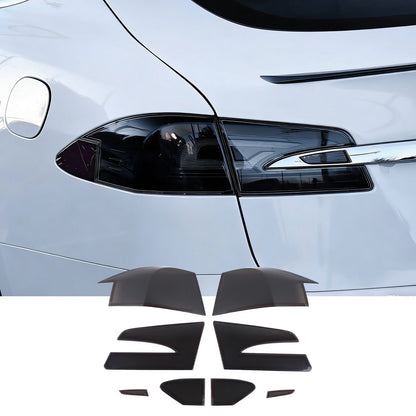 Smoked Black Rear Tail Light Guard Cover Trim Bezels For Tesla Model S 2014-2021 14