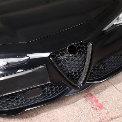 Real Carbon Fiber V-Shape Grille Cover Trim For Alfa Romeo Giulia 2017-2021 9