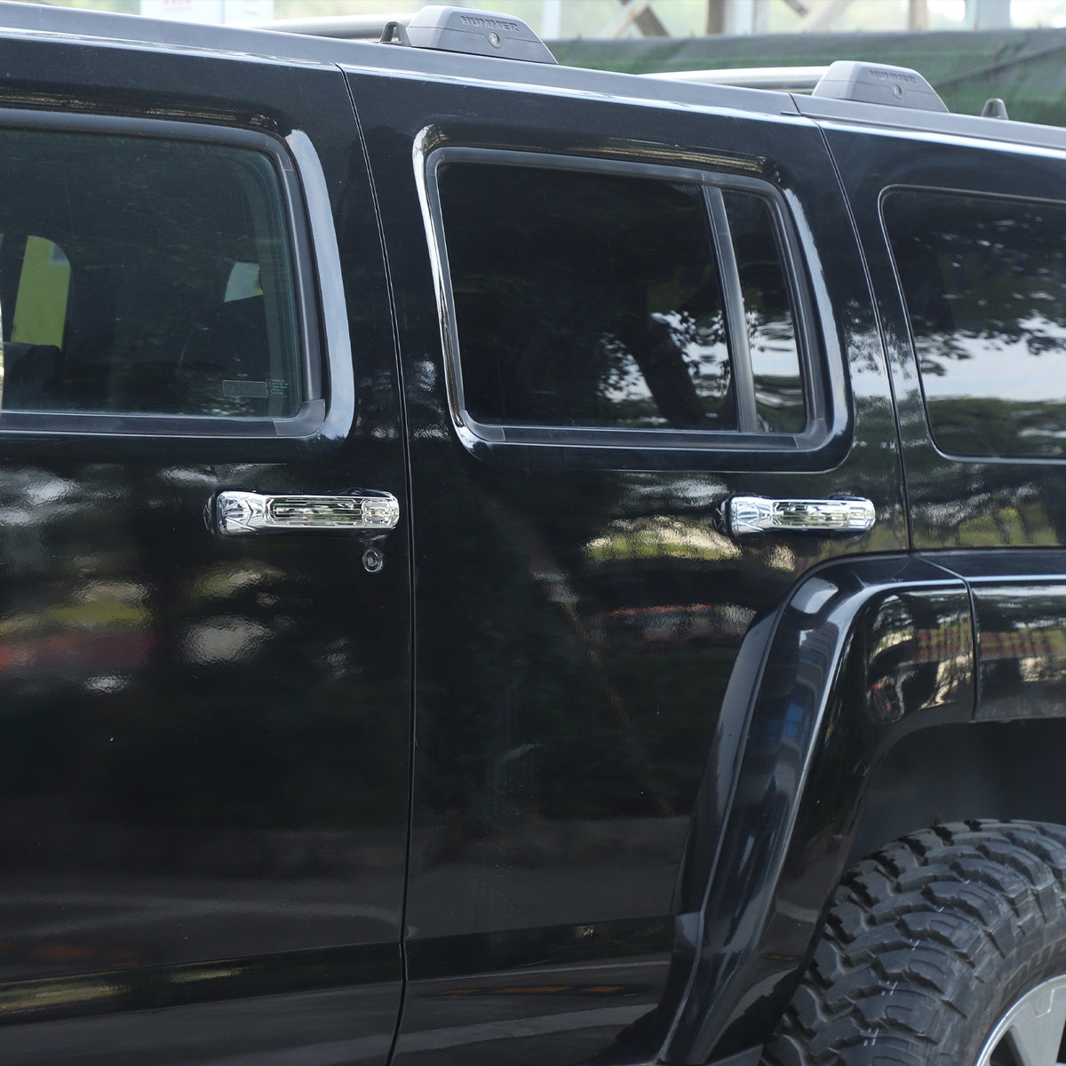 8PCS ABS Chrome Door Handle Cover Trim Shell Cover For Hummer H3 2005-09 US 15