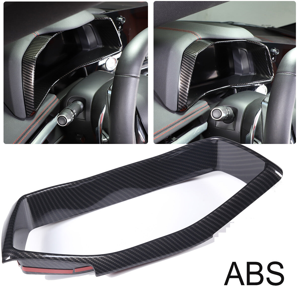 ABS Carbon Fiber Instrument Speedmeter Trim For Corvette C8 Stingray Z06 Z51 2