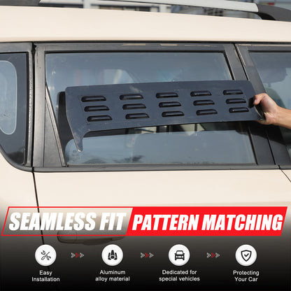 Black Rear Door Window Louver Air Vent Panel Trim Cover For Kia Soul 2009-2013 8