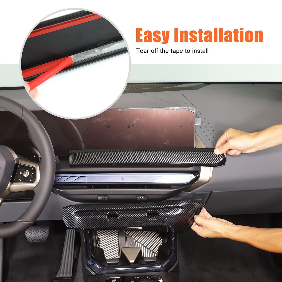Carbon Fiber ABS Center Console Air Outlet Frame Trim For BMW X3 G45 2025+ US 21