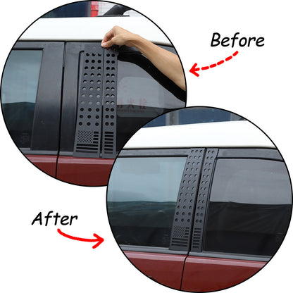 US Flag Alloy Window Center Pillar Trim Panel For Toyota FJ Cruiser 2007-21 13
