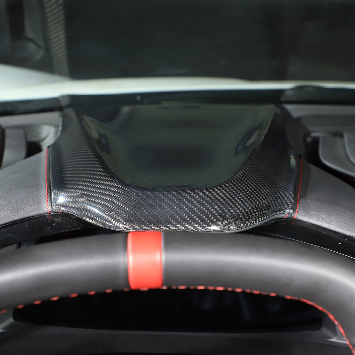 Real Carbon Fiber Dashboard Instrument Upper Cover for Corvette C8 20-25 US 17