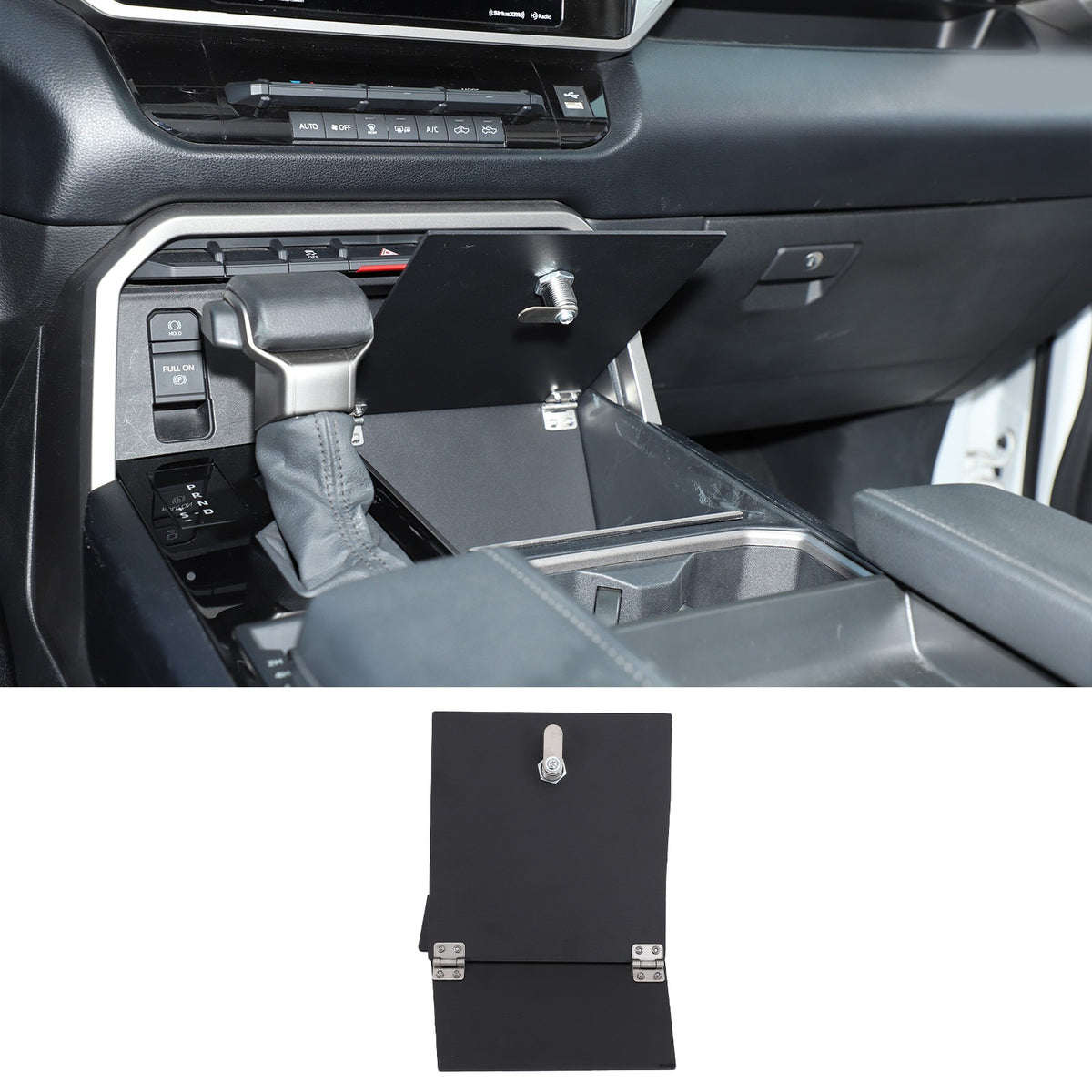 Aluminum Center Console Storage Slot Lock Box Tray For Toyota Tundra/Sequoia 22+ 18
