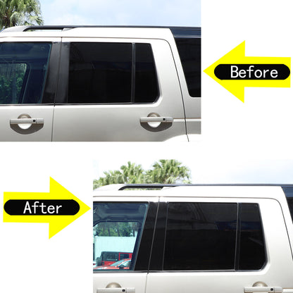 Glossy Piano Black Front Windshield A B Pillar Trim Molding For LR4 L319 2010-16 8