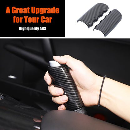 ABS Carbon Fiber Car Parking Lever Handbrake Case Cover For Corvette C6 2005-13 1