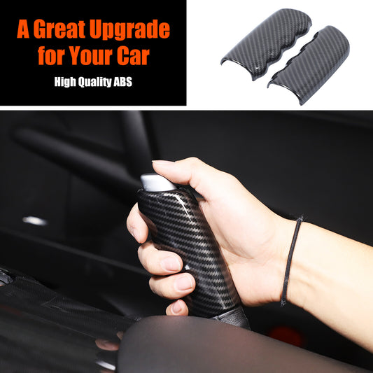 ABS Carbon Fiber Car Parking Lever Handbrake Case Cover For Corvette C6 2005-13 1