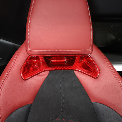 Red Carbon Car Rear Back Seat Panel Back Trim Cover for Toyota Supra A90 19+ US 6