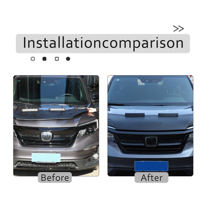 Black Car Bonnet Hood Bra Protector Mask Cover For Honda Pilot 2015-2022 US 4